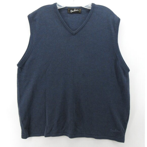 Barbour Sweater Large Vest Scottish Wool Pullover Minimalist Classic - Picture 1 of 10